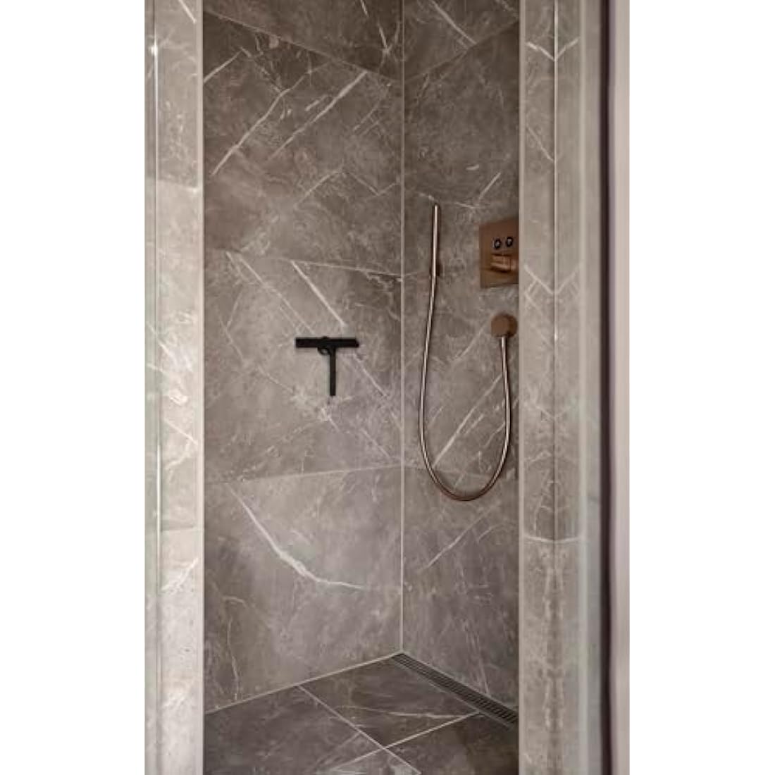 Zone Denmark Solo Shower Squeegee with Magnetic Holder - Black, 21cm