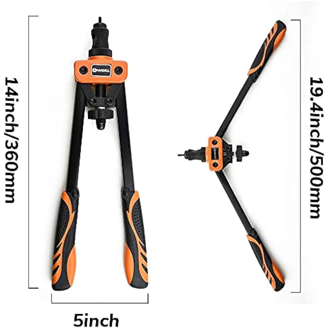 HARDELL 14" Heavy Duty Rivet Nut Tool Kit | 6 Mandrels & 150 Rivet Nuts