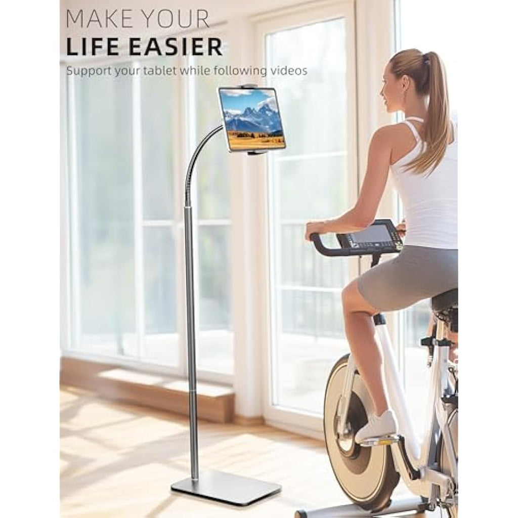 LanPavilion iPad Floor Stand – Flexible Gooseneck Tablet Holder (4.7-13")