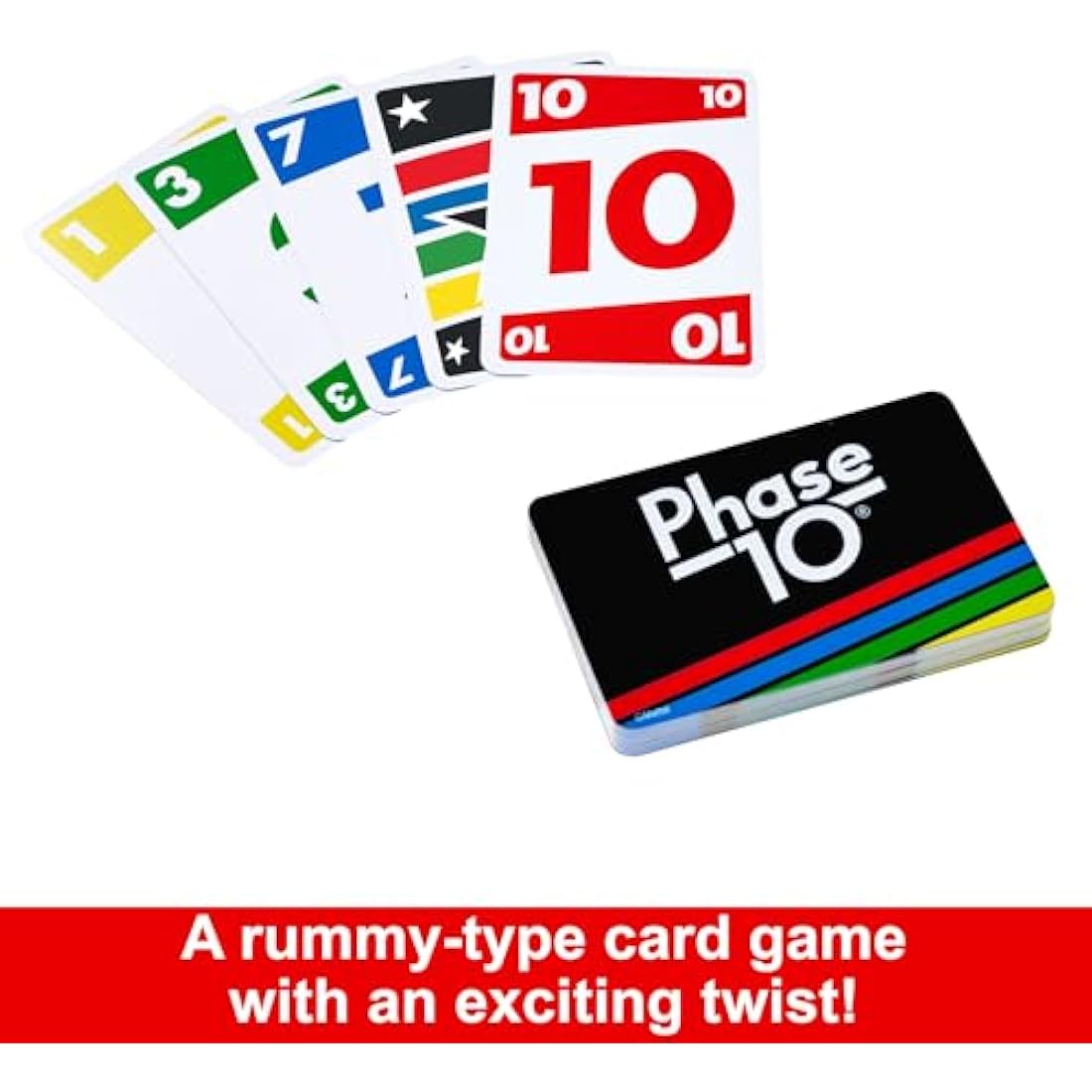 Mattel Games Phase 10 Card Game | Rummy-Style Strategy Game, 110 Cards