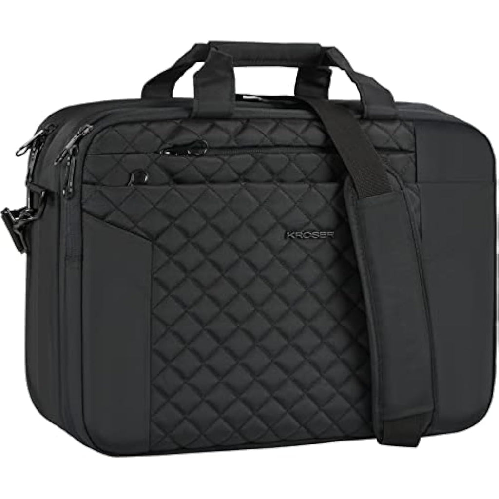 KROSER 17 Inch Laptop Bag | Waterproof Expandable Business Briefcase