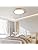Schindora 36W Wooden LED Ceiling Light | Dimmable Oak Flush Mount 50cm