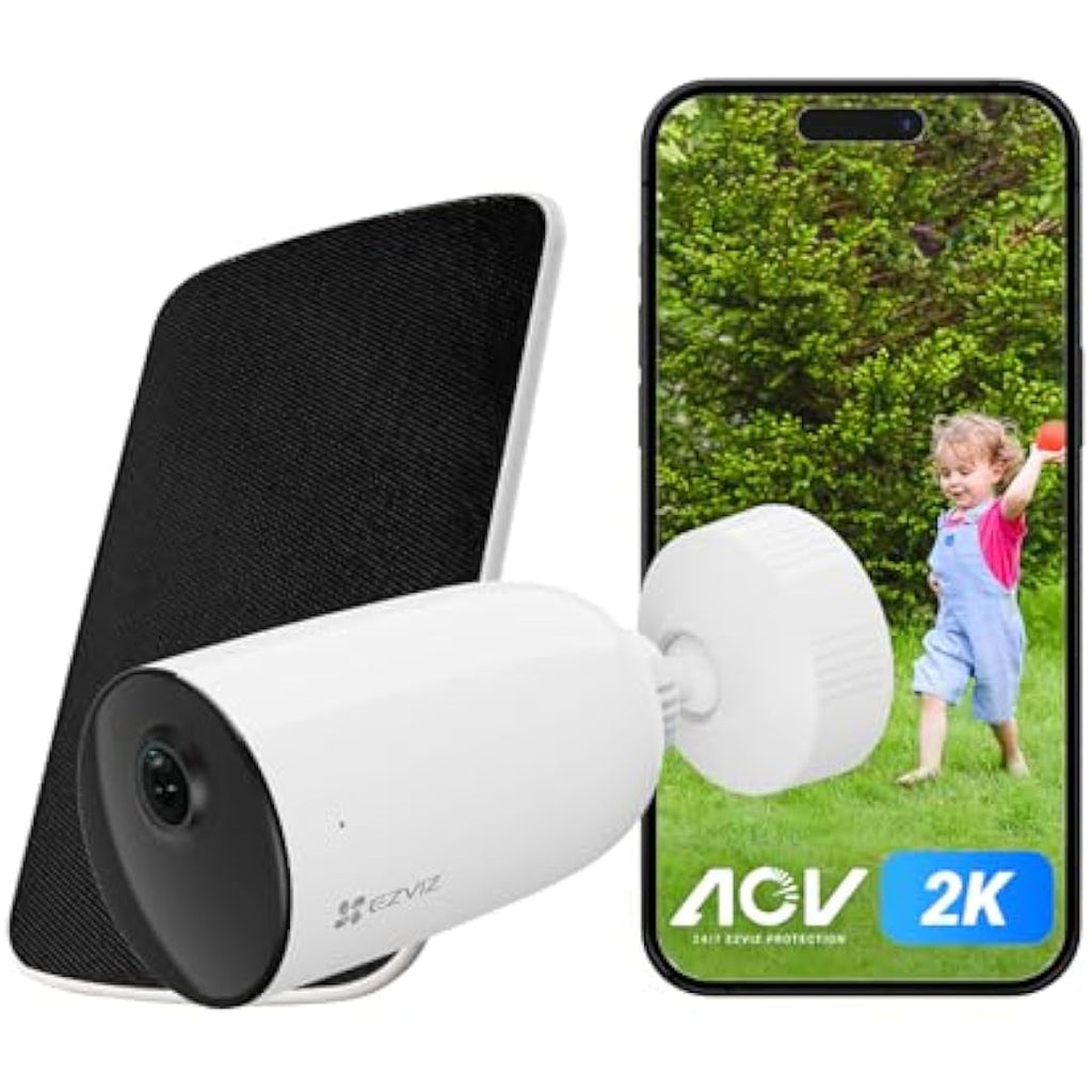 EZVIZ CB3 2K Solar Wireless Security Camera – 24/7 AOV Outdoor CCTV