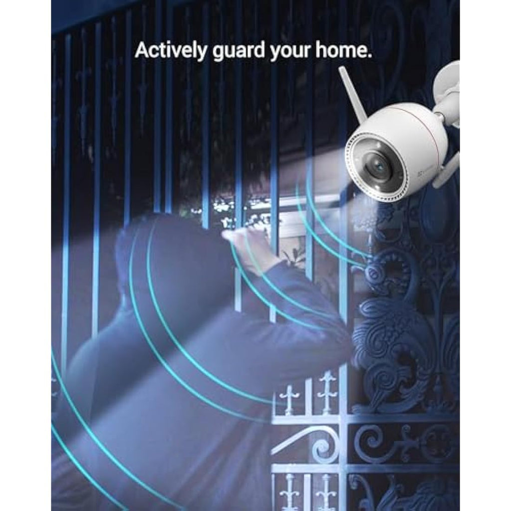 EZVIZ 2K Outdoor Security Camera – AI Human Detection & Color Night Vision