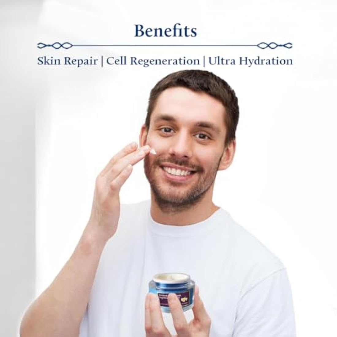Blue Nectar Men's Night Repair Cream | Anti-Aging Ayurvedic Moisturizer