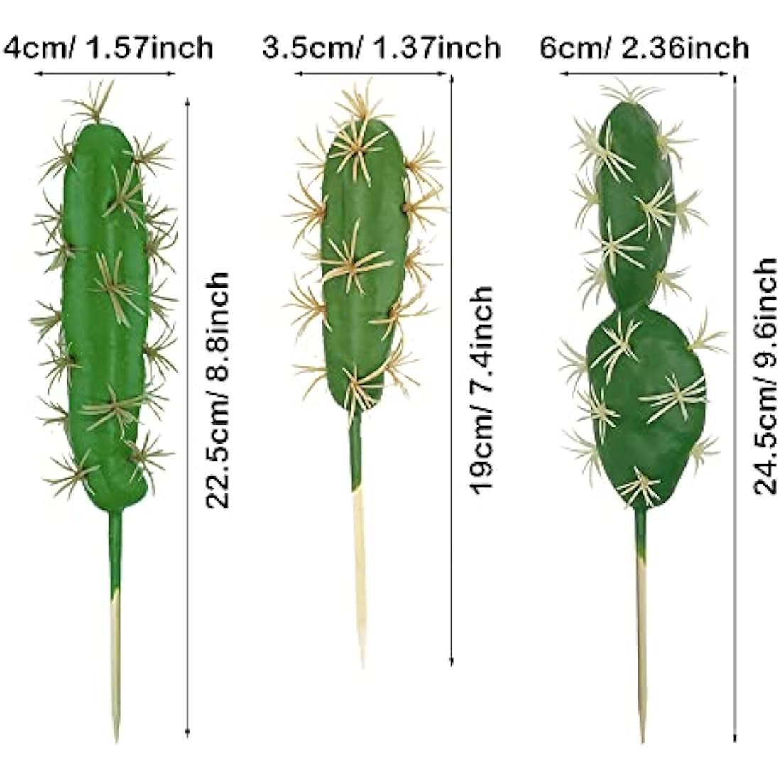 9-Pack Artificial Succulent Plants – Fake Cactus Stems