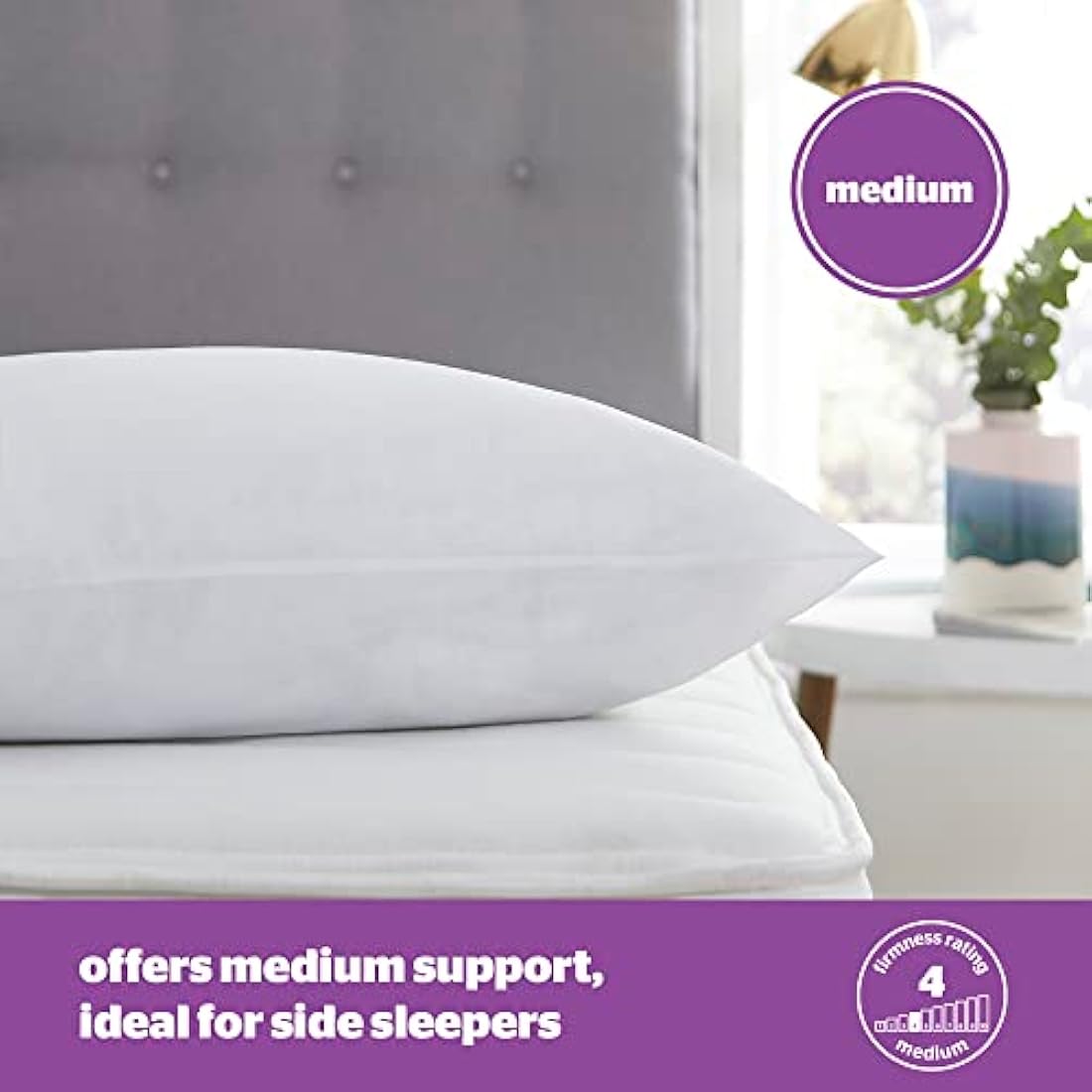 Silentnight Deep Sleep Pillows 2 Pack – Medium Support Hollowfibre