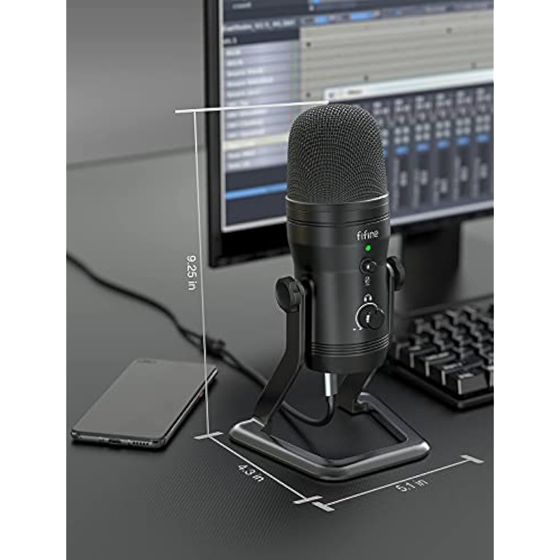 FIFINE K690 USB Microphone | 4 Pickup Patterns for Podcast & Gaming