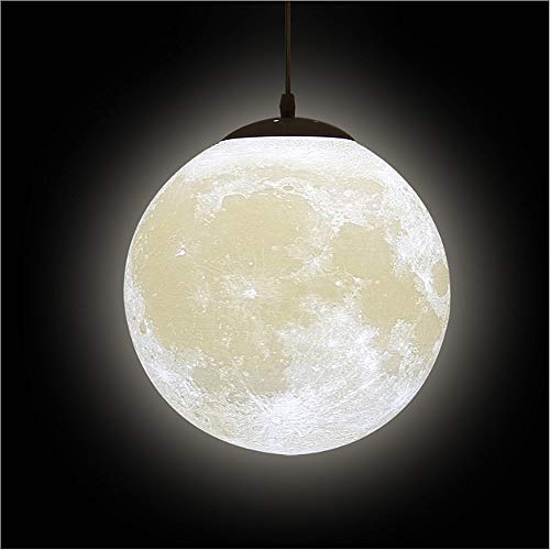 Jolof Store 3D Printed Moon Pendant Light – Modern Planet Ceiling Lamp