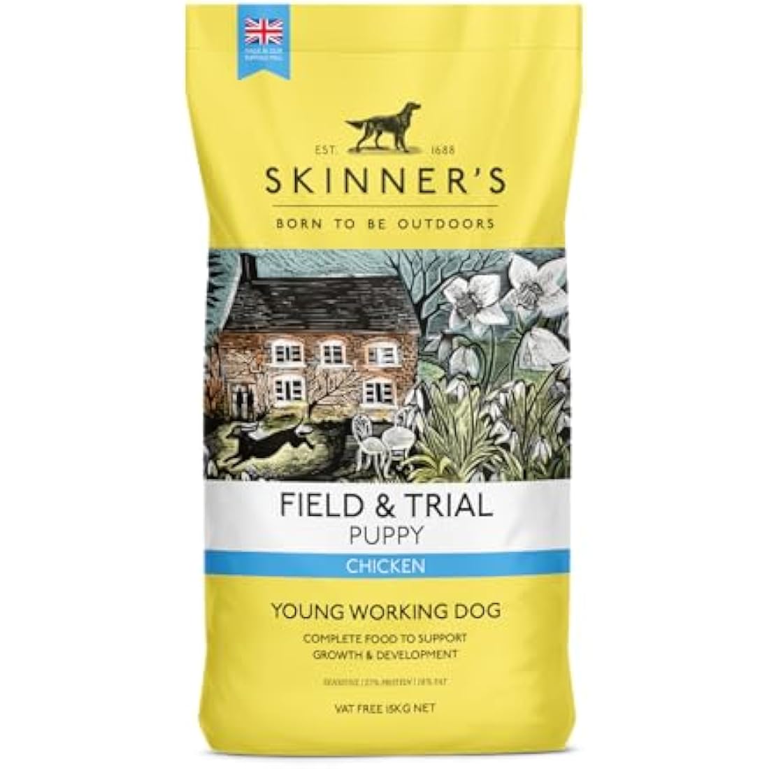 Skinner’s Field & Trial Puppy Dry Food – Chicken Kibble, 15kg