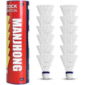 MANJHONG Nylon Badminton Shuttlecocks | Durable Cork Head | 12 Pack