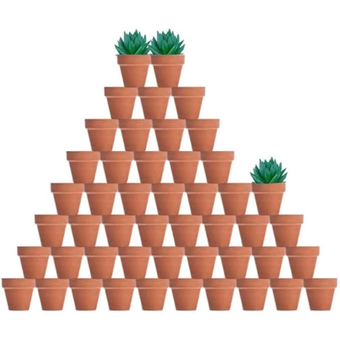 Vensovo 48 Pcs Mini Terracotta Pots - 5CM Small Clay Succulent Planters