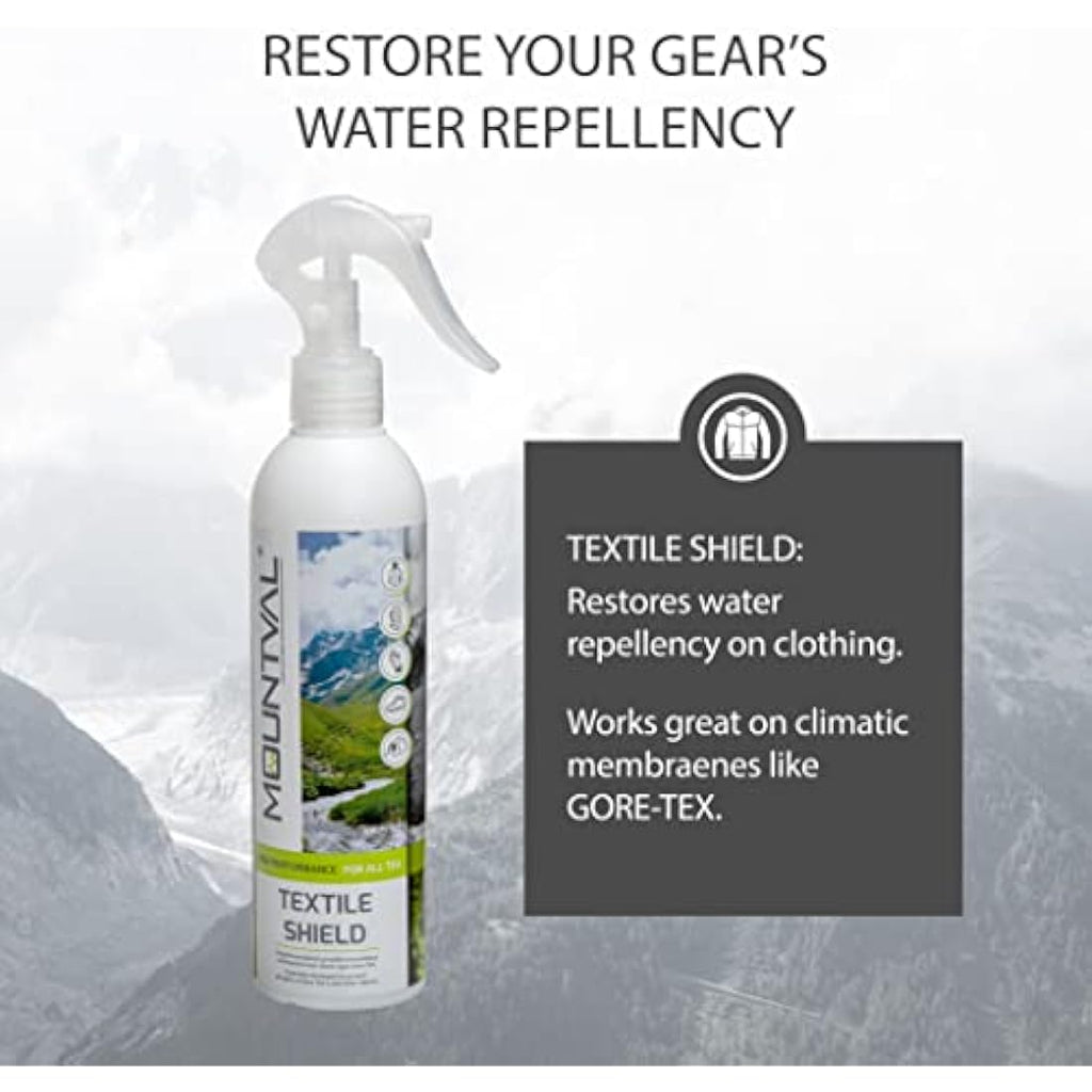 Mountval Textile Shield Waterproofing Spray for GORE-TEX Gear, 300ml 2-Pack