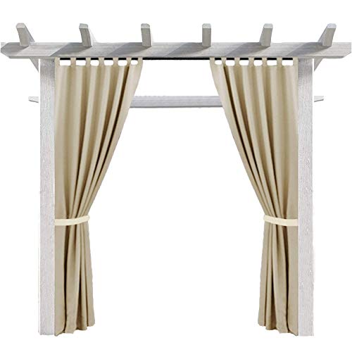 Ferocity Waterproof Outdoor Curtains | 2-Panel UV Resistant Set - White