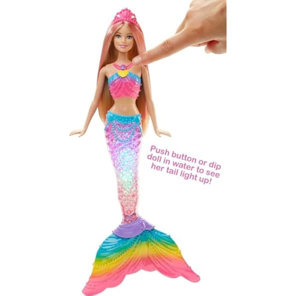 Barbie Dreamtopia Rainbow Lights Mermaid Doll – Light-Up Water Toy