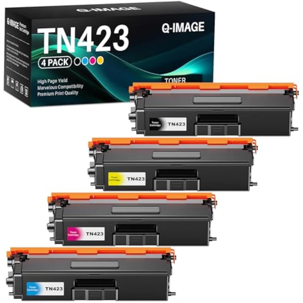 Q-image TN423 Compatible Toner Cartridges for Brother HL-L8360CDW | 4 Pack