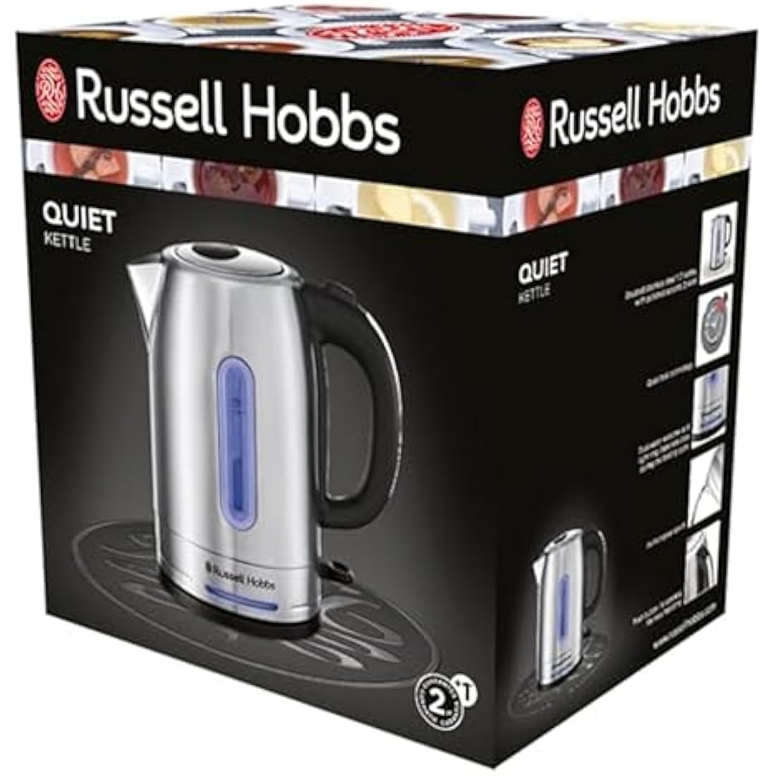 Russell Hobbs Quiet Boil Electric Kettle | 1.7L Stainless Steel