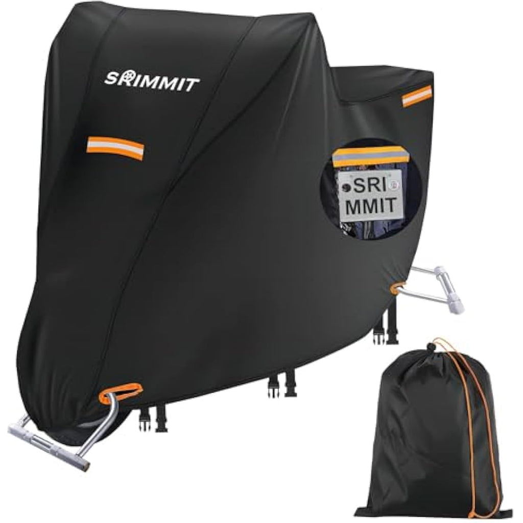 SRIMMIT Heavy Duty Motorcycle Cover | 420D Waterproof Oxford – Large