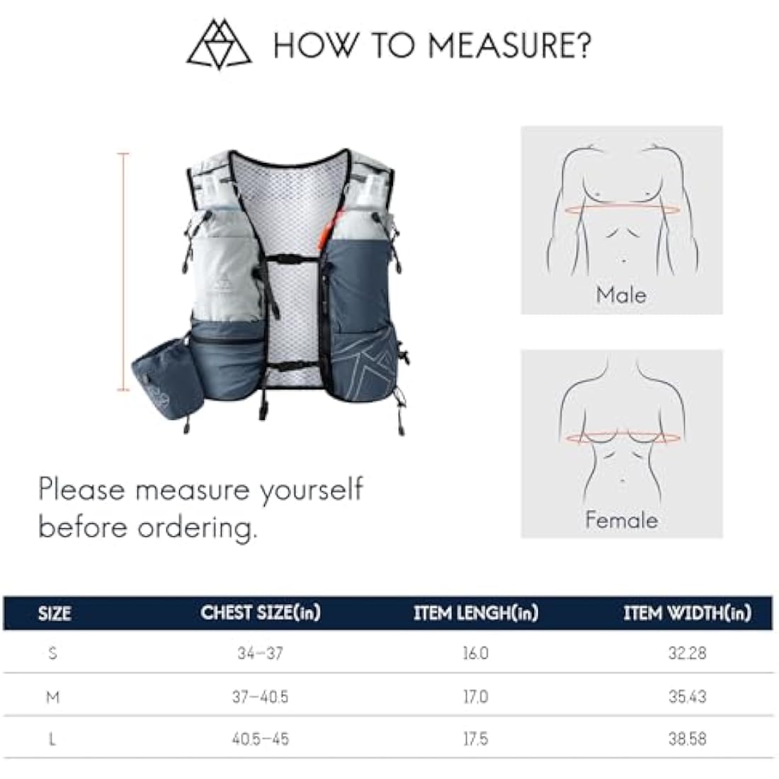 Haimont Hydration Running Vest | 8L Lightweight Trail Backpack with Flasks