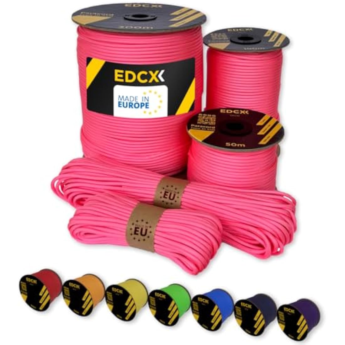 EDCX 550 Paracord Type III – 4mm Nylon Survival Rope for DIY & Camping