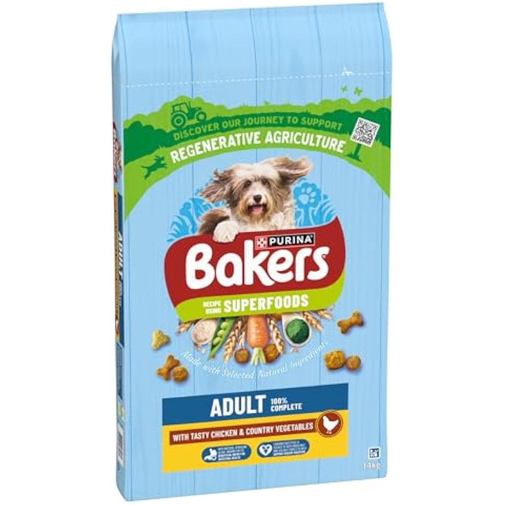 Bakers Adult Dry Dog Food – Chicken and Veg with Superfoods – 14kg