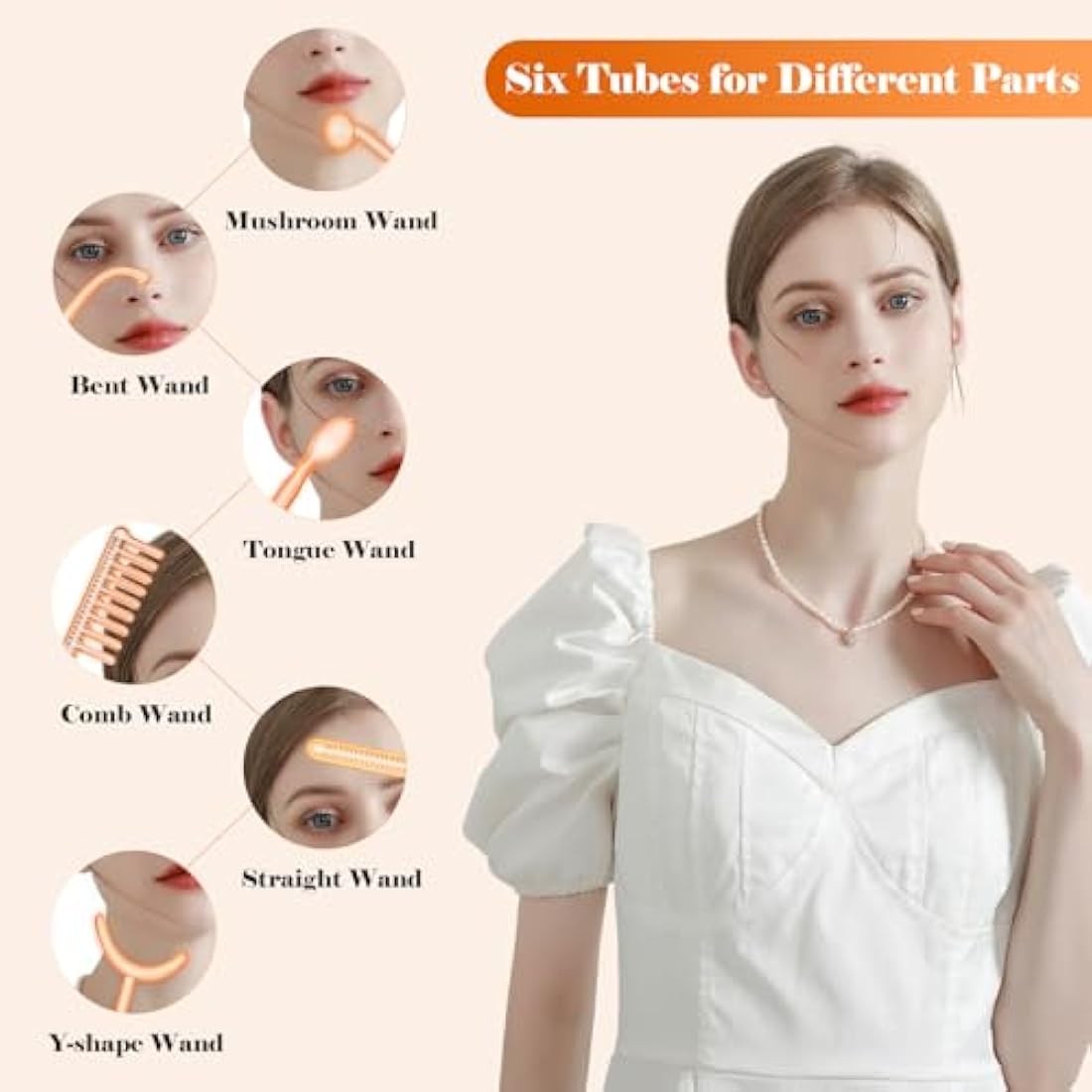 iklestar High Frequency Facial Machine Kit | 6 Tubes for Skin & Hair Growth