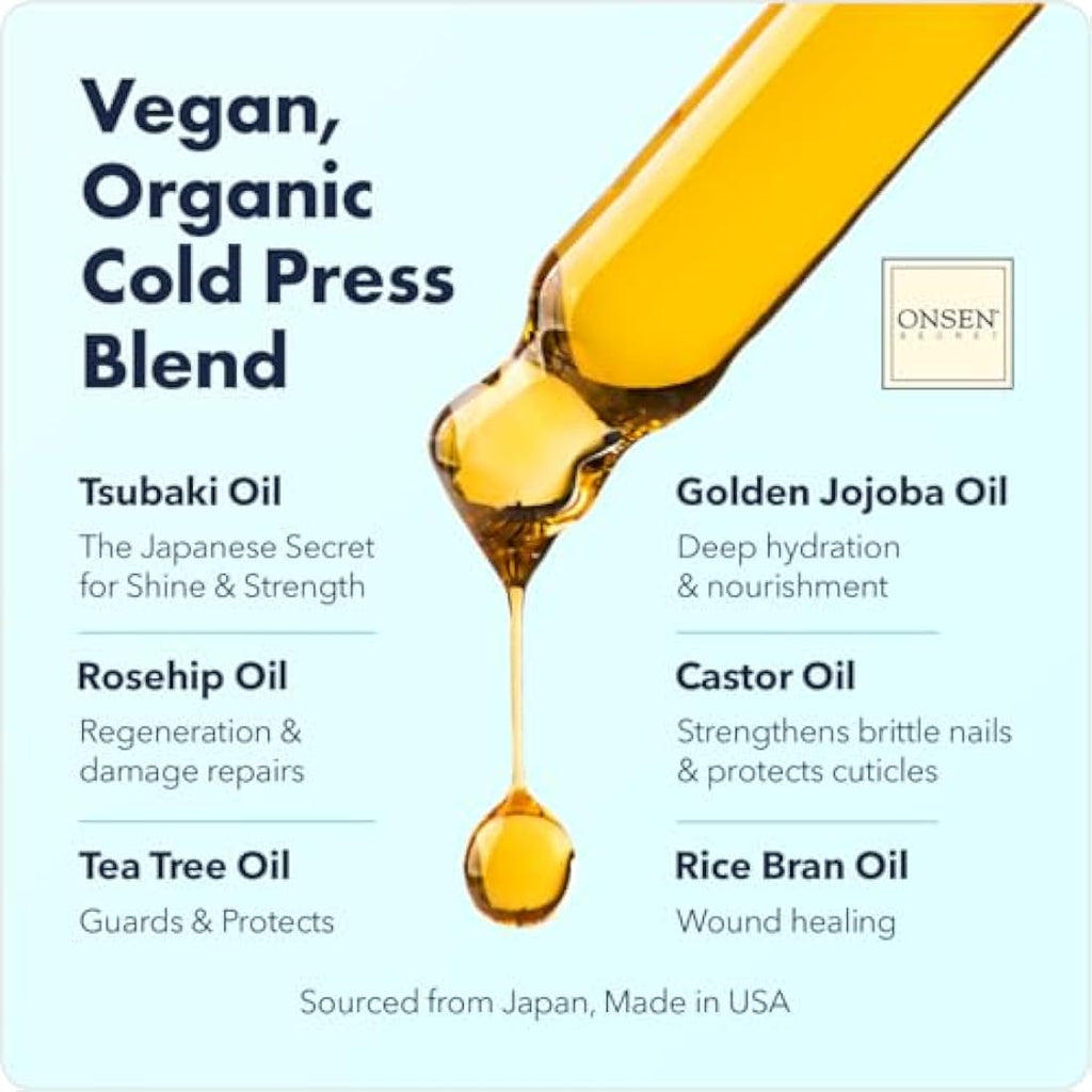 Onsen Organic Cuticle Oil – Tsubaki & Tea Tree Nail Strengthener (10ml)