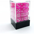 Bescon 12mm Translucent Pink 6 Sided Dice Set - 36 Piece Block of D6
