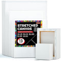 Shuttle Art Stretched Canvas Pack - 15 Multi-Size Primed Cotton Canvases
