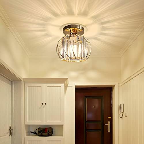 Crystal Chandelier Ceiling Light – 2 Pack Gold Flush Mount