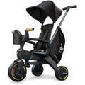 Doona Liki Trike S5 | Foldable Toddler Tricycle with Parent Handle - Black