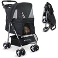 Mobiclinic Zuma Foldable Dog Pram - Pet Stroller for Small Dogs, Black