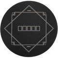 SLOWPLAY Godel 120cm Round Poker Mat - Waterproof Texas Hold'em Table Top