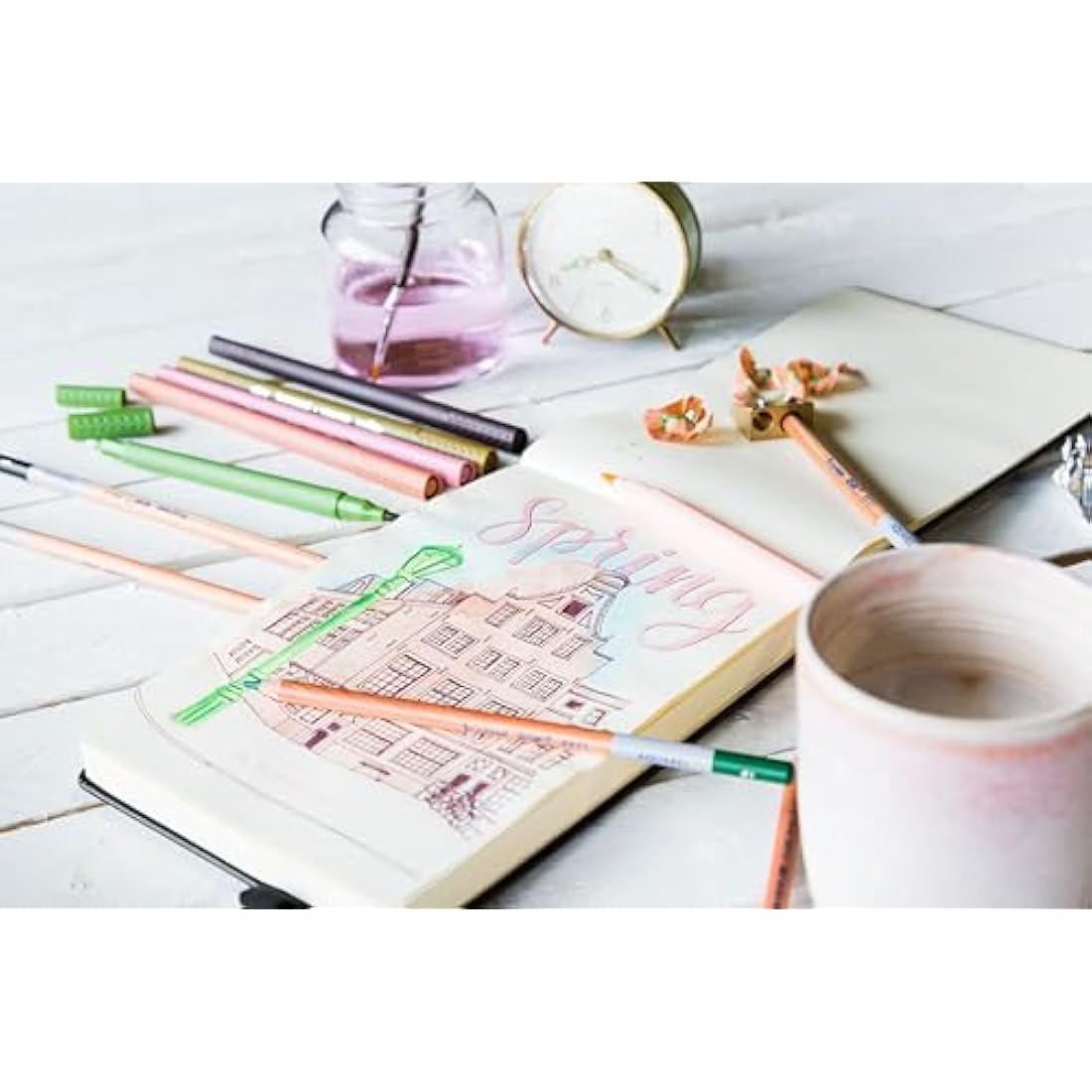 Bruynzeel Design Watercolor Pencils - Set of 48 Professional Art Pencils