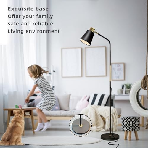 Jolof Store Industrial Floor Lamp – Adjustable Metal Task Lighting, Black