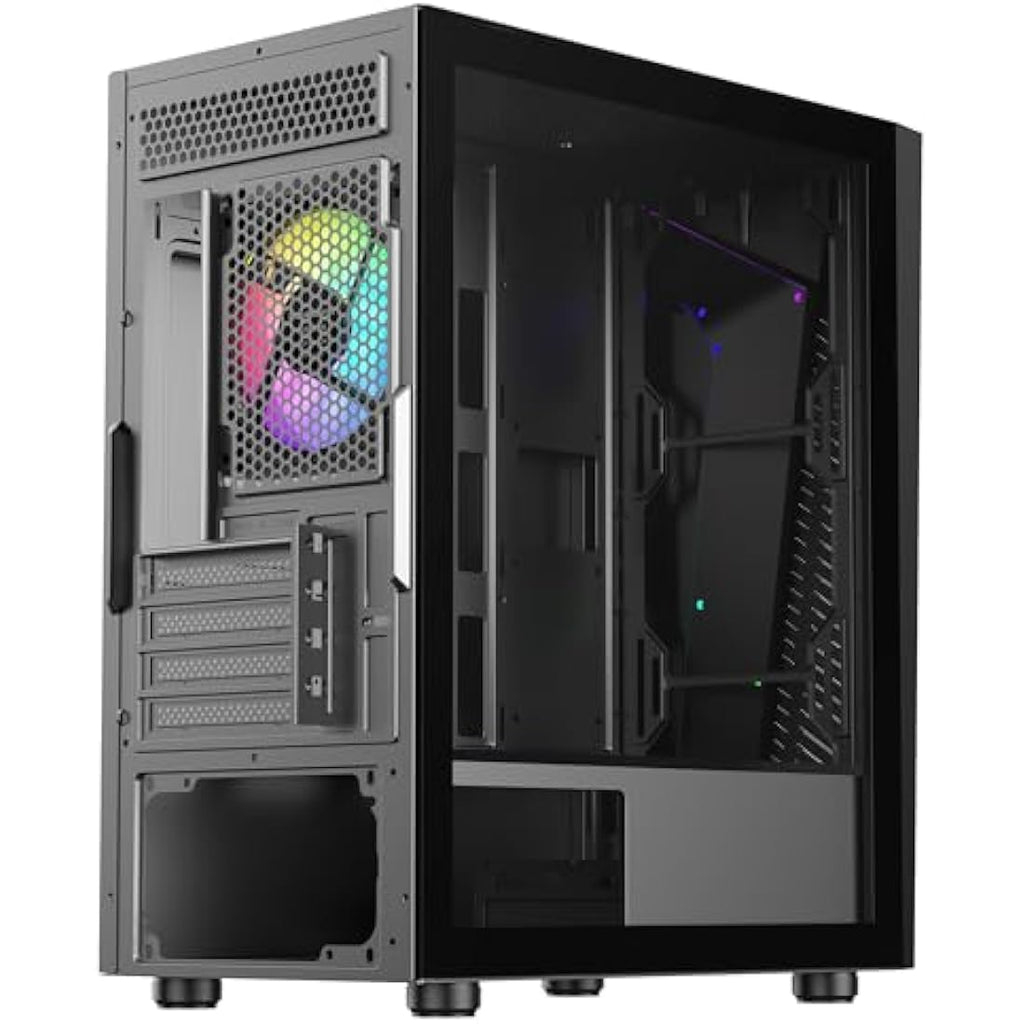 CiT Alpha Micro-ATX Gaming Case - ARGB Infinity Fan & Tempered Glass