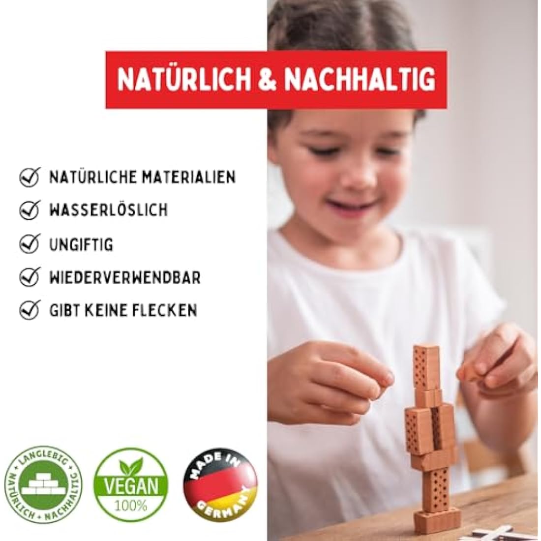 Teifoc Small Castle Real Brick Building Kit - 200 Piece STEM Toy