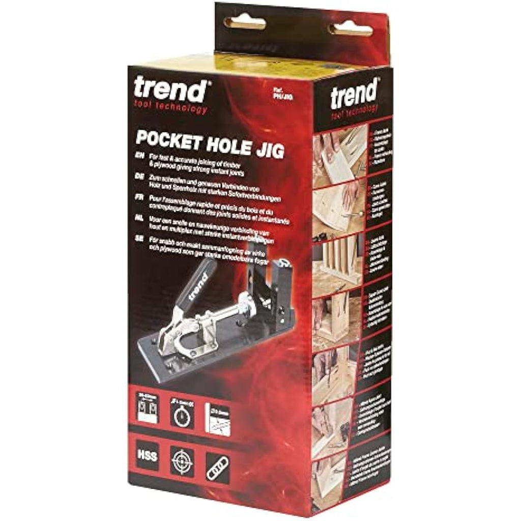 Trend Pocket Hole Jig Kit - All-Metal Dual Column Woodworking Guide