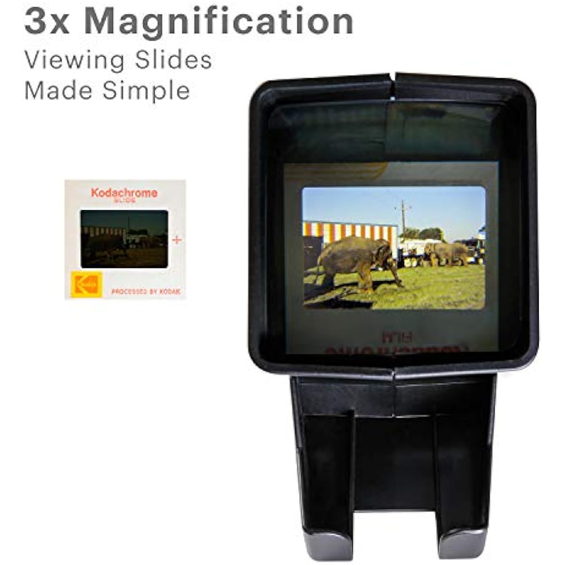 Kodak 35mm Slide Viewer | 3x Magnification LED Film Projector – Black