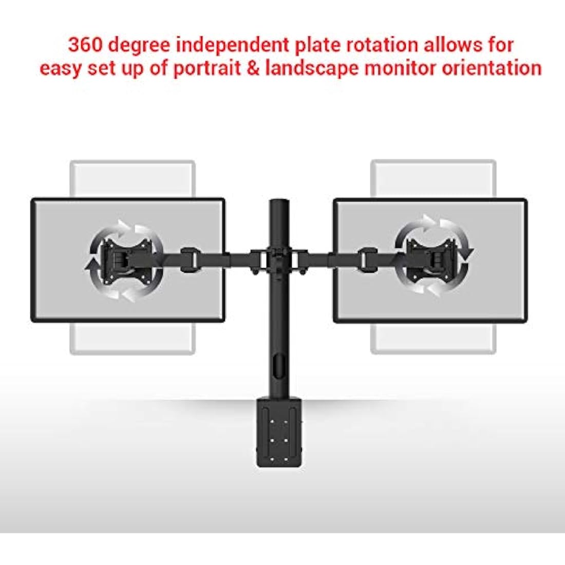 FLEXIMOUNTS Dual Arm Monitor Mount – Full Motion Desk Stand for 10-27" LCD