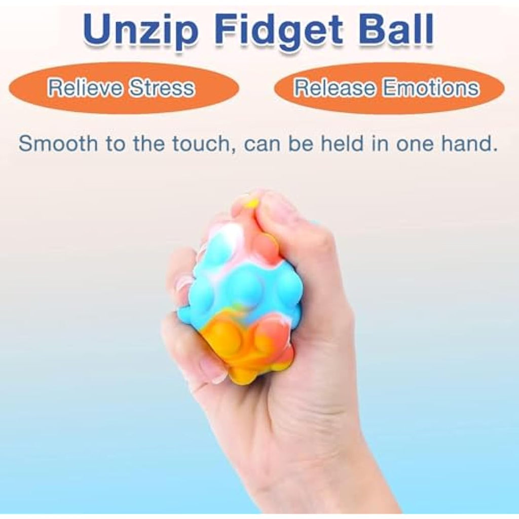 Jolof Store 12 Pcs Pop Stress Ball Fidget Toys – 3D Silicone Sensory Balls