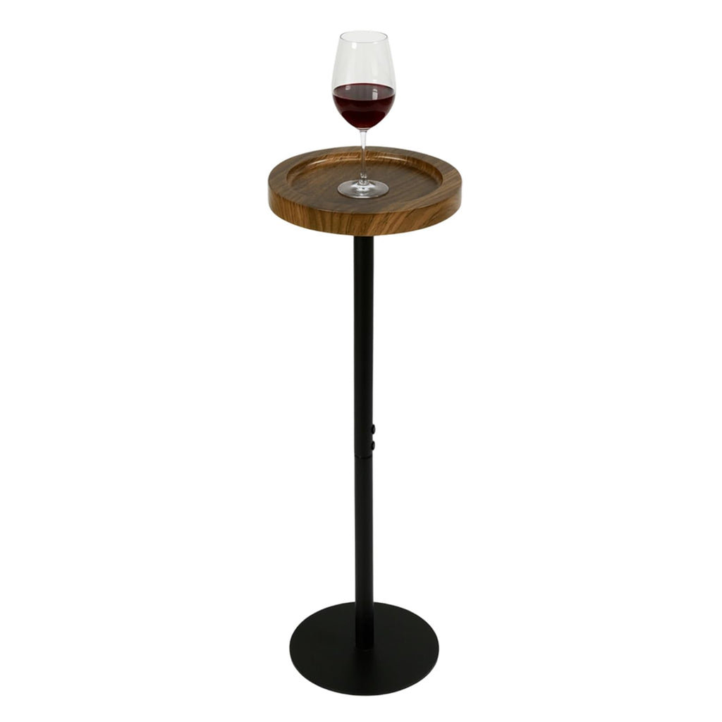 Simcat Small Round Side Table, Drink Table for Small Spaces and Modern Decor 1, Walnut - image 1