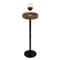 Simcat Small Round Side Table, Drink Table for Small Spaces and Modern Decor 1, Walnut - image 1