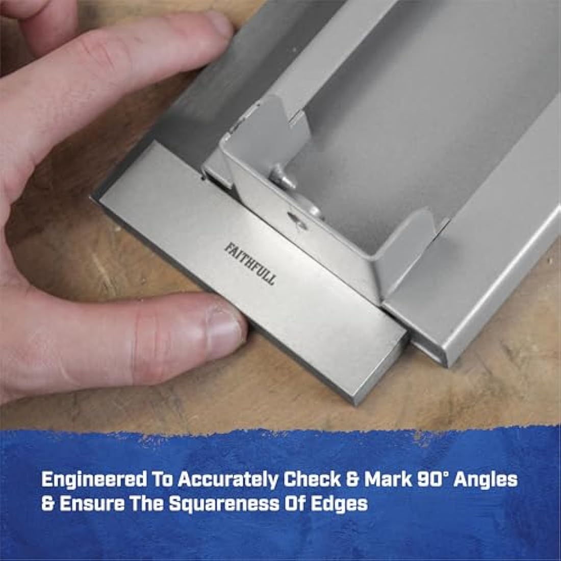 Faithfull Engineers Steel Try Square Set (4 Piece) | 50mm–150mm