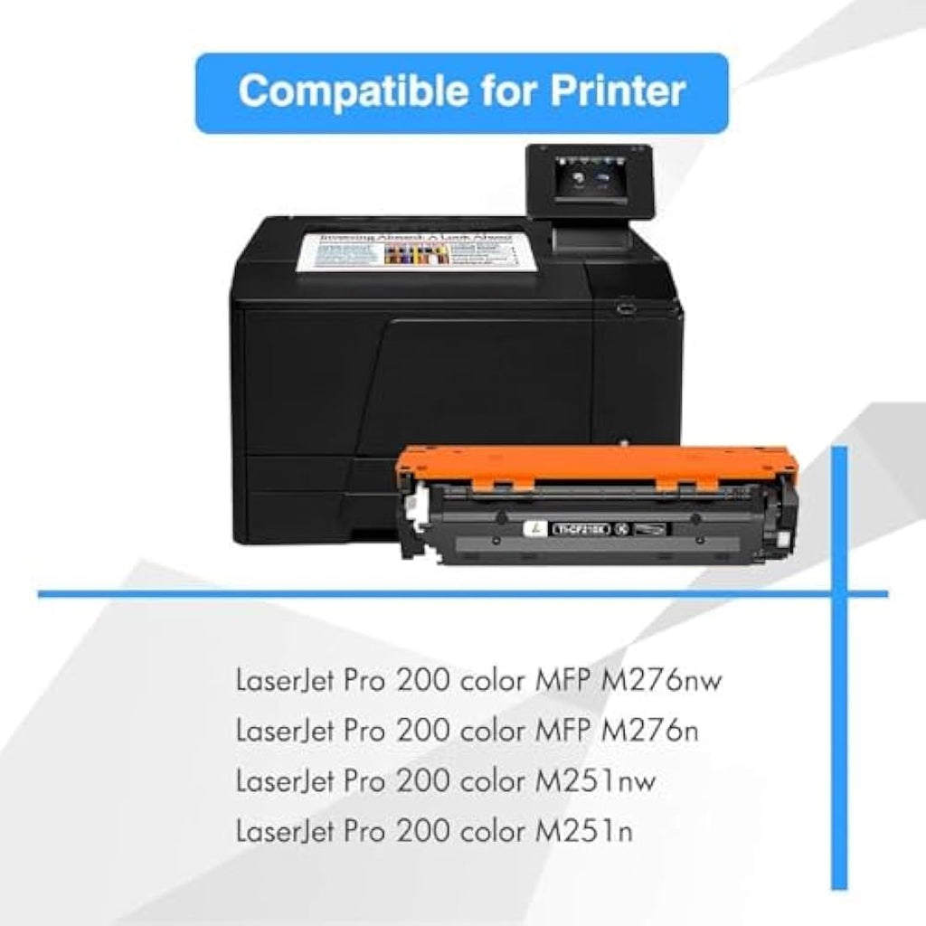 True Image Compatible HP 131X 131A 128A 125A Toner Cartridges, 4-Pack