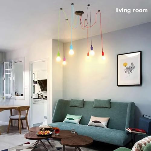 Jolof Store Industrial Spider Pendant Light – 6-Head DIY Vintage Chandelier
