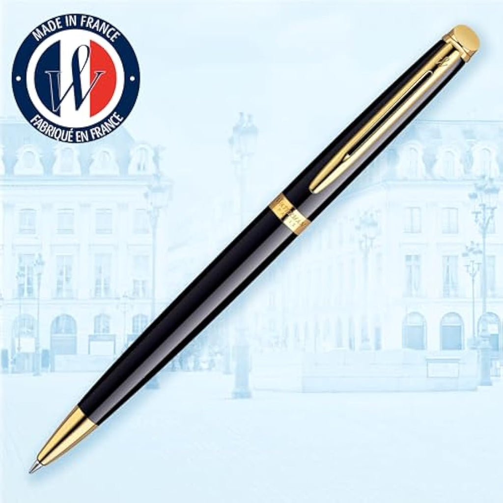 Waterman Hémisphère Ballpoint Pen | Gloss Black & 23k Gold Trim
