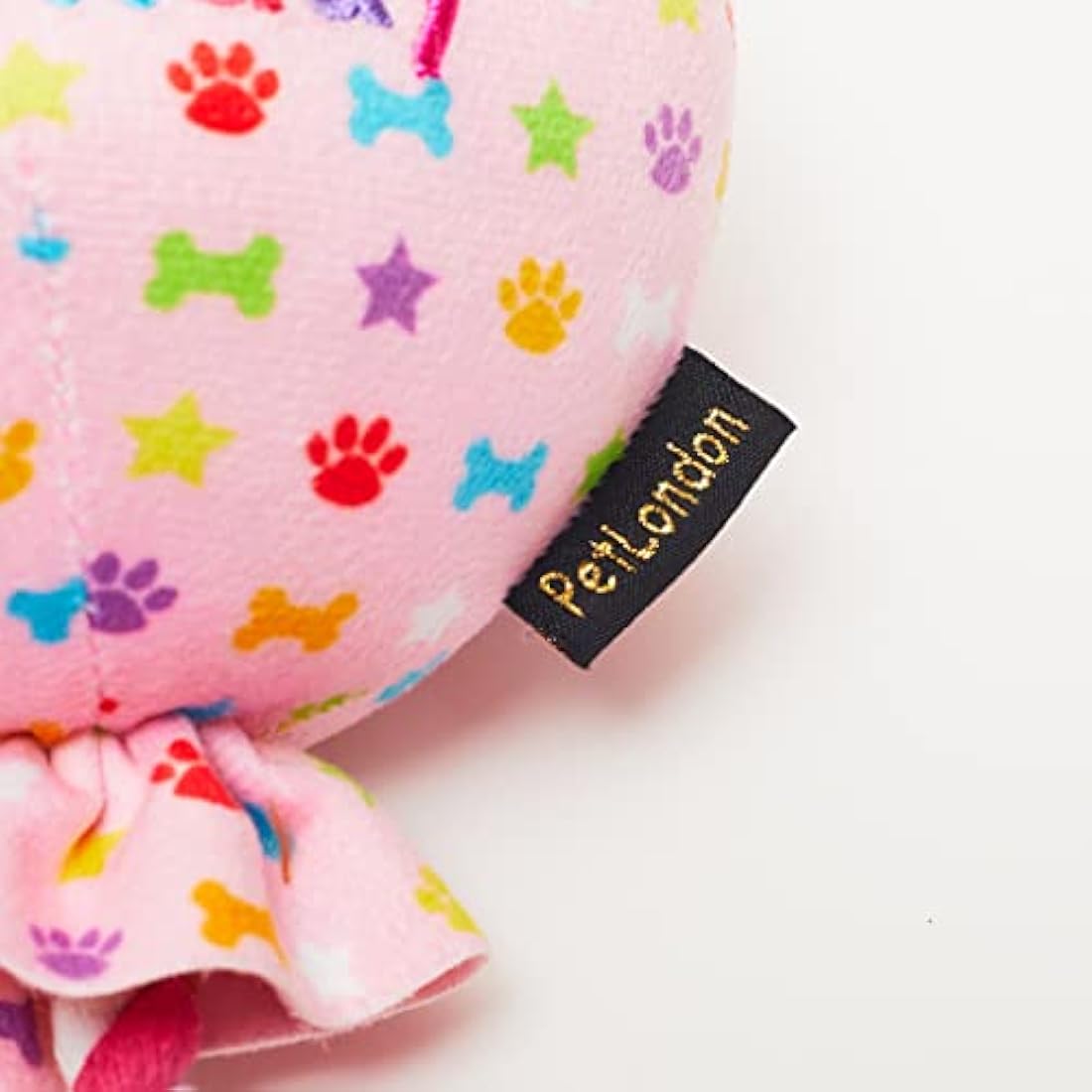 Pet London Pink Balloon Dog Toy – Plush Rainbow Confetti Birthday Gift