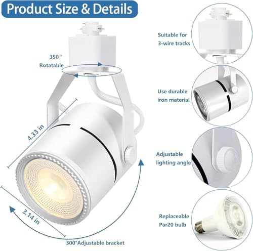 Bravsekai LED Track Lighting Kit | 6-Light H-Type 4000K Natural White