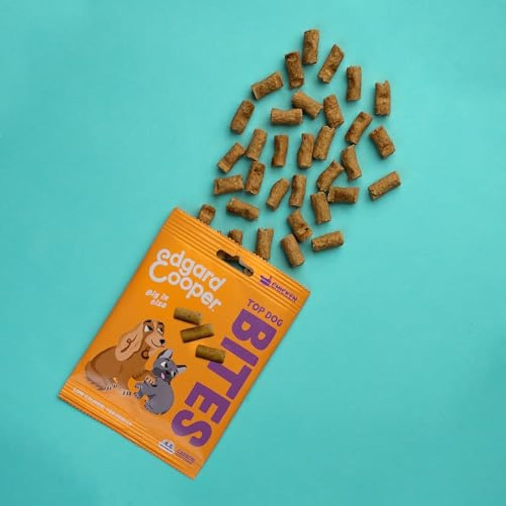 Edgard & Cooper Chicken Dog Bites – Grain Free High Protein Treats (15x50g)